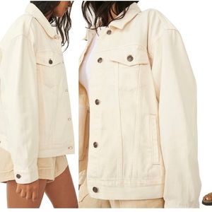 We the Free Jolene Cotton Denim Trucker Jacket size large